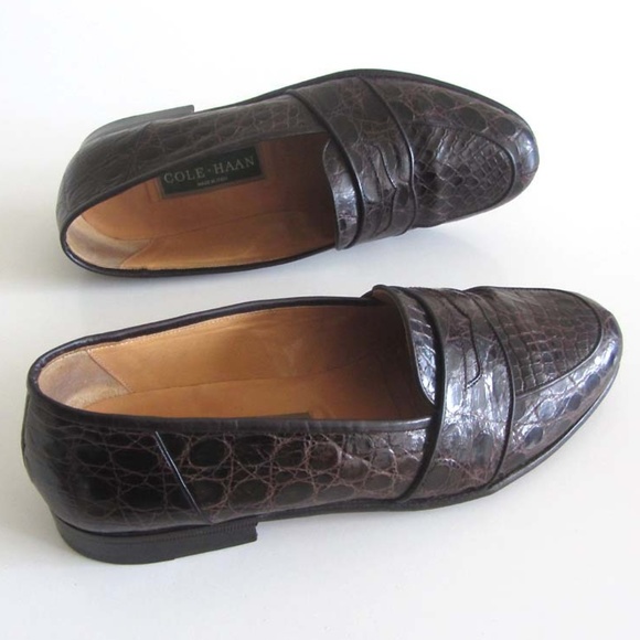 COLE HAAN Genuine Crocodile penny loafers 8 Italy main image 6